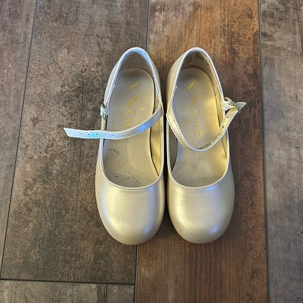 Nina Girls Gold Dress Shoes